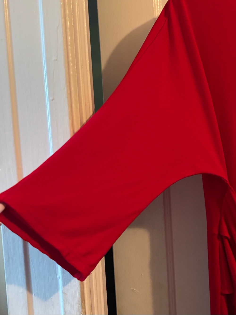 Robbie Bee Vibrant Red Midi Dress with Front Tie - Picture 2 of 5